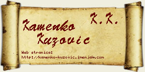 Kamenko Kuzović vizit kartica